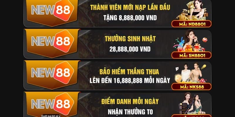 Khuyến mãi New88 - Cơ hội gia tăng trải nghiệm không giới hạn