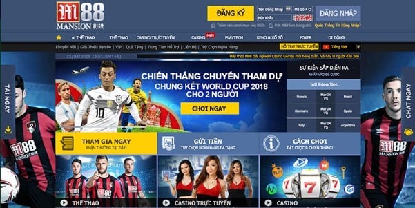 M88 - Nhà cái cá cược với nhiều ưu đãi tặng thưởng tốt nhất